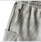 Urbansuitup Teenagers High Street Wear Pants - Loose Fit Gray Cotton Wide-Leg Trousers - urbansuitup