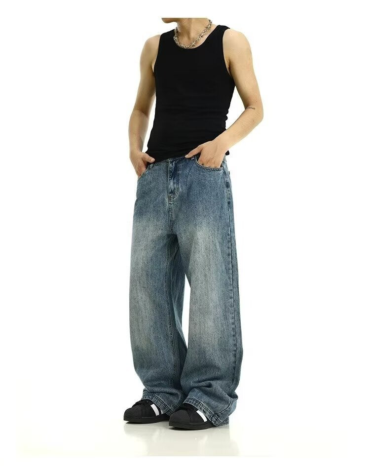 Urbansuitup Premium Cotton Denim Straight Pants - Mid-Rise Slight Stretch Jeans - urbansuitup