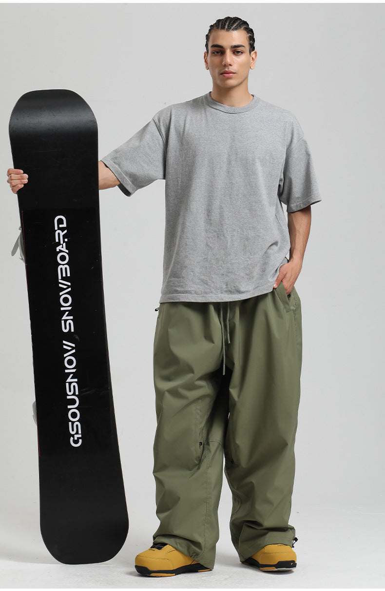 New Loose Single-board Windproof Waterproof Breathable Wide-leg Work Pants