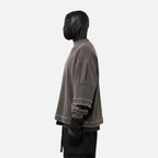 Long-sleeve Washed Vintage Fake Two-Piece Dyed American Streetwear T-Shirt