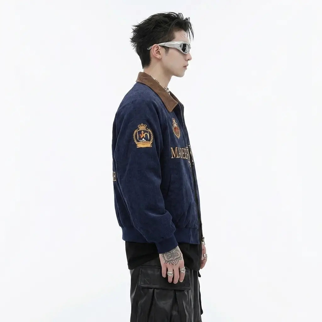 Urbansuitup Slim Fit Cropped Fashion Jacket - Casual Lightweight Varsity Top - urbansuitup